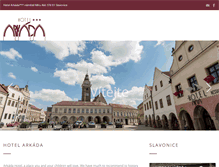 Tablet Screenshot of hotelarkada.cz